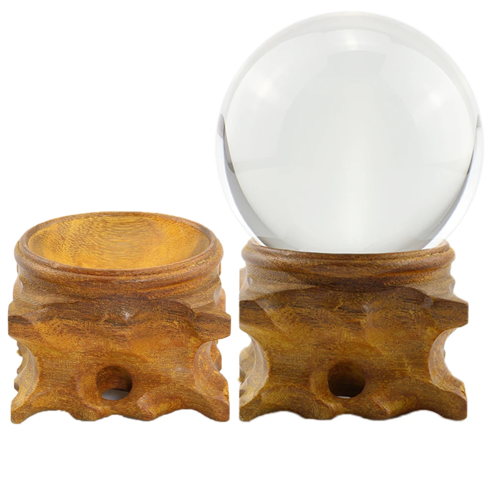 Iroko деревянная подставка для дисплея хрустальный стеклянный шар объектива