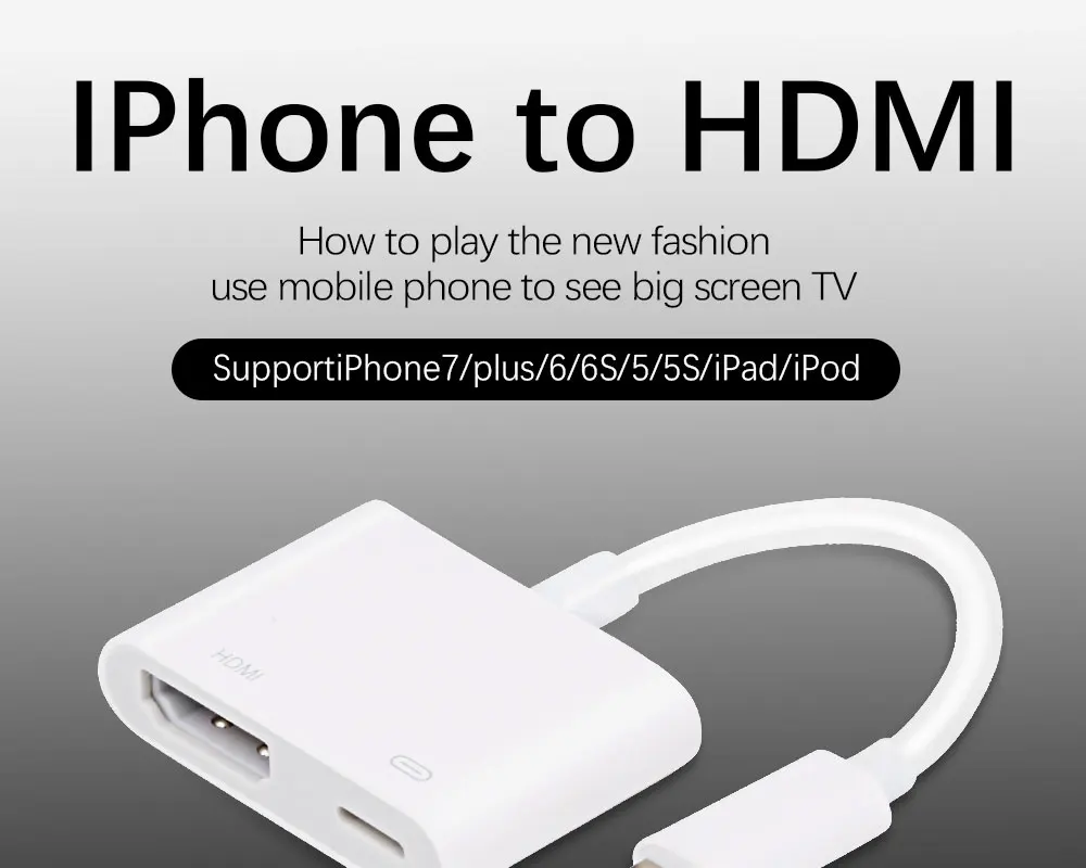 DUOREM освещение AV HDMI/HD ТВ цифровой кабель адаптер для iphone 5 5S 6 6s 7 7 plus