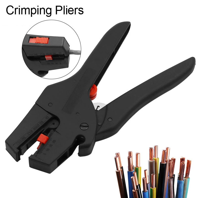 

FS-D3 Self-Adjusting Insulation Wire Stripper Flat Nos Stripping Cutter Automatic Wire Cutting Crimping Pliers Terminal Tools