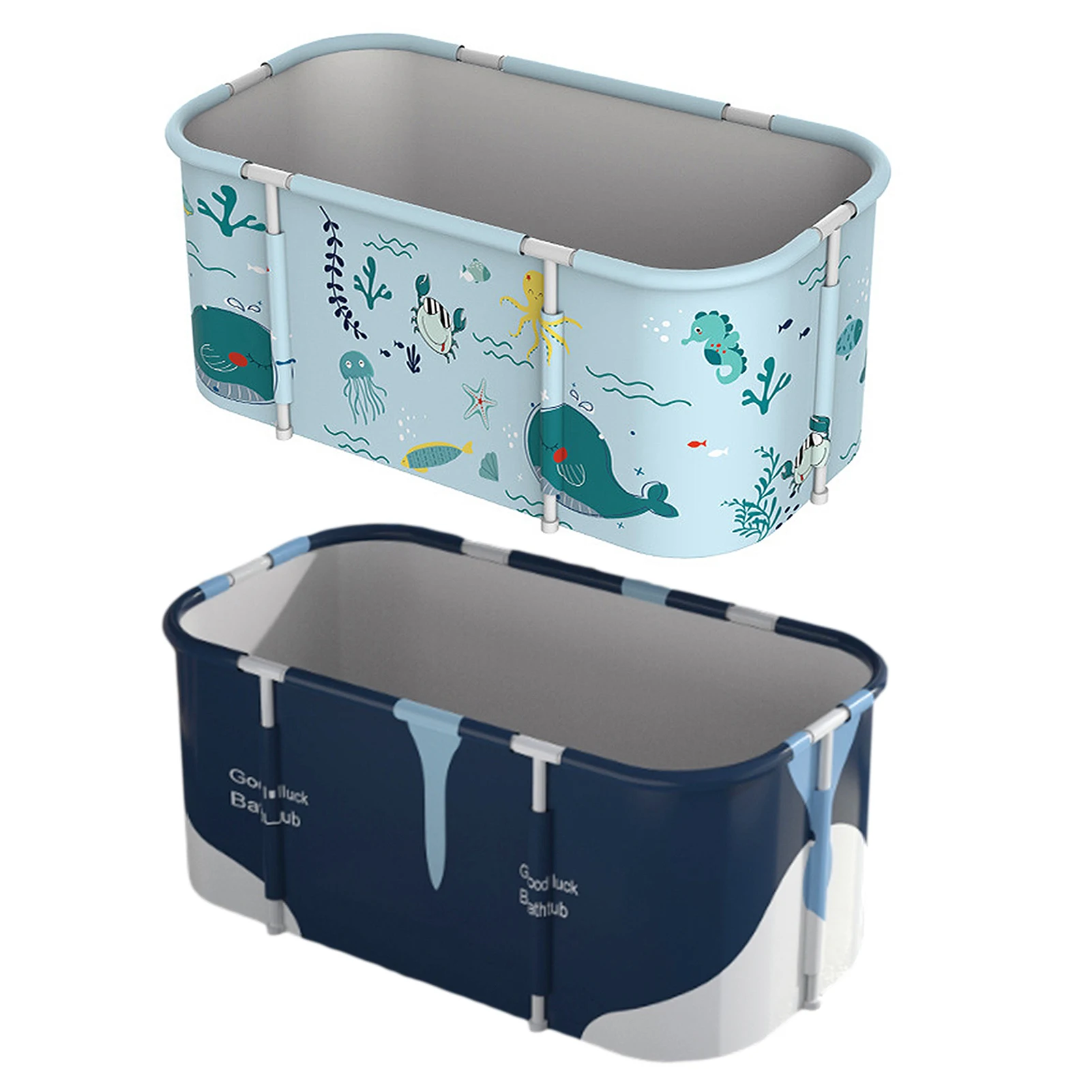 

Nordic Style Foldable PVC Bathtub Portable Waterproof Thickened Adult Non-Iatable Large Size Household Bathing Bucket