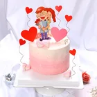 Комплект экстракласса для влюбленных пар на День святого Валентина для свадебного украшения торта на день рождения