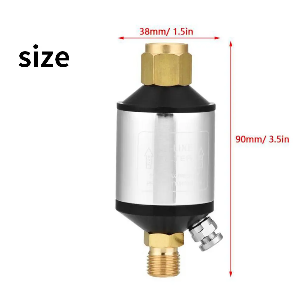 

New Oil Water Separator Filter Air Compressor Filter with Push Button Drain Valve for Pneumatic Tool and Air Tool