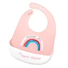 Детский силиконовый слюнявчик для мальчиков и девочек, мультяшный водонепроницаемый слюнявчик супермягкий, карман для еды, большой карман