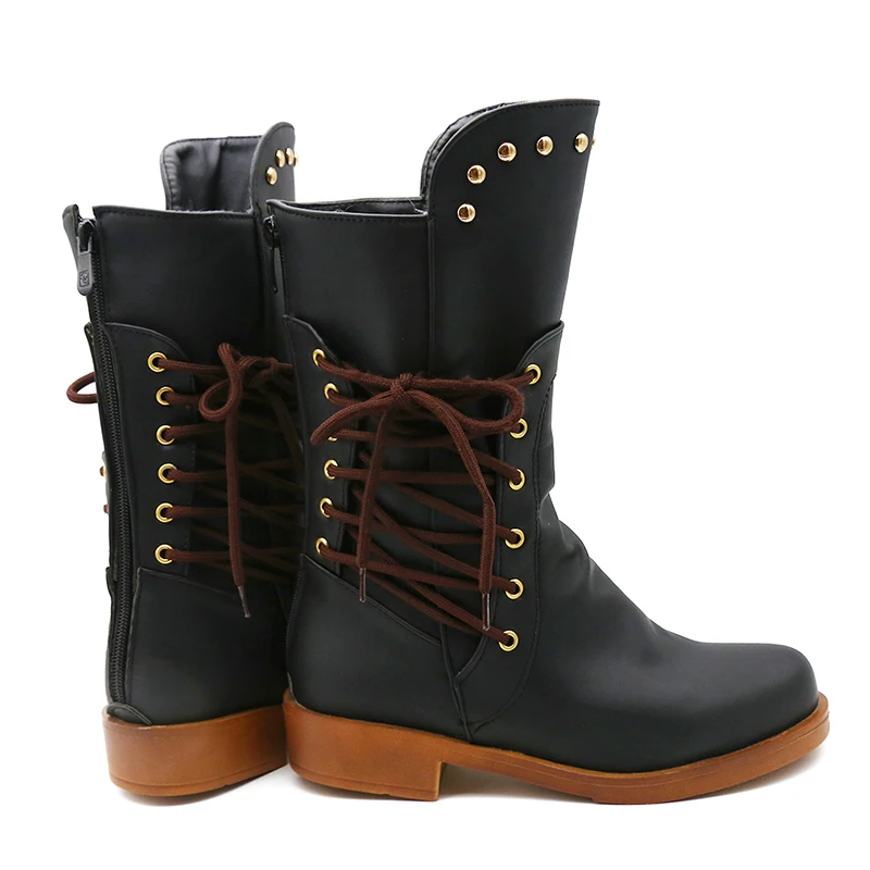 

Ботинки женские из искусственной кожи, весна-осень, пряжка ремня с заклепками