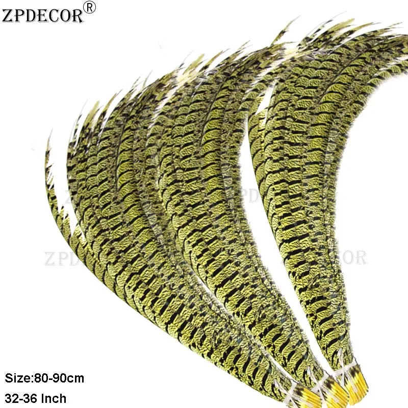 ZPDECOR 80 90 см 32 36 дюймов окрашенные перья фазана зебры|Перо| |