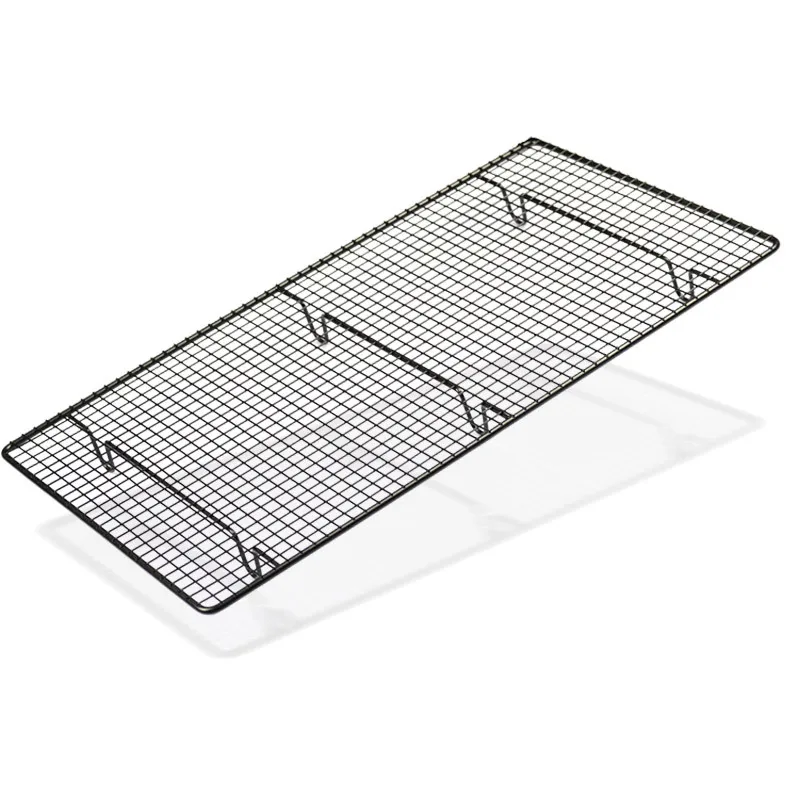 

Stainless Steel Wire Grid Cooling Tray Cake Food Rack Oven Kitchen Baking Pizza Bread Barbecue Cookie Biscuit Holder Shelf