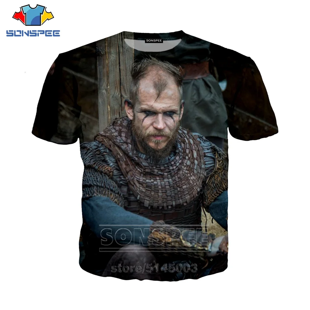 18 Vikings футболка Летняя для мужчин женщин Рагнар лотброк Толстовка 3D принт ТВ короткий рукав хип хоп топ с круглым вырезом Модный пуловер C074-03 - Цвет: 18
