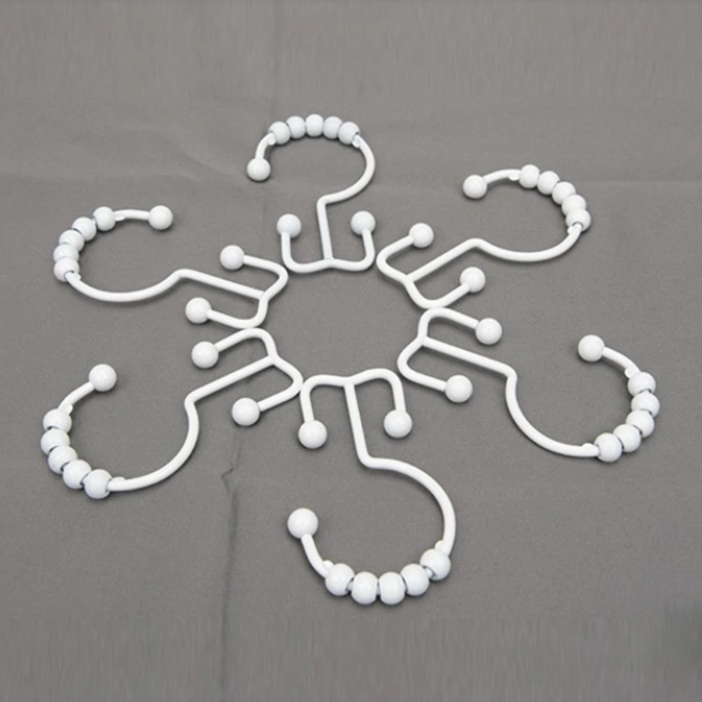 Набор из 12 крючков премиум класса для ванной комнаты занавески душа и