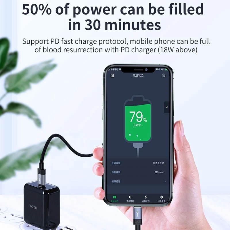 Кабель быстрой зарядки для iPhone X XS 8 Plus 11 Pro Xiaomi Redmi Huawei PD|Кабели мобильных