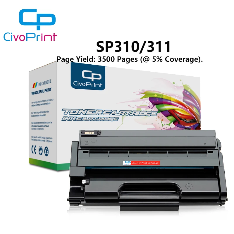 Тонерные картриджи civoprint SP310 SP311 на 3 5 страниц высокого качества для Ricoh 311DNw/311DN/SP