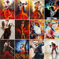 sdoyuno painting by numbers paint dancer diy canvas pictures by numbers hand painted oil painting music girl home decoration