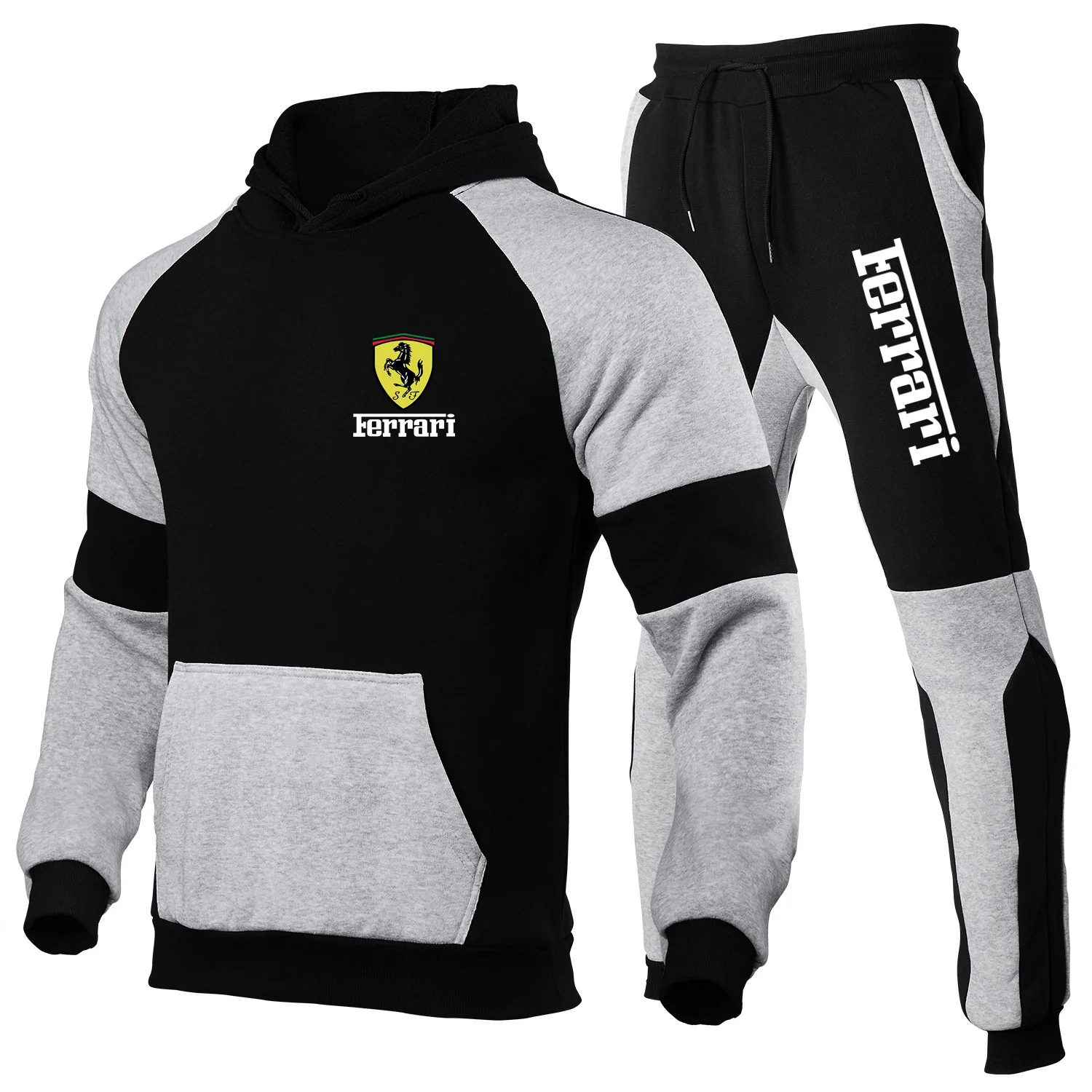 

2021 new men's sports pants hoodie suit sportswear hooded sweater + pants pullover sweater sportswear suit casual men's clothing