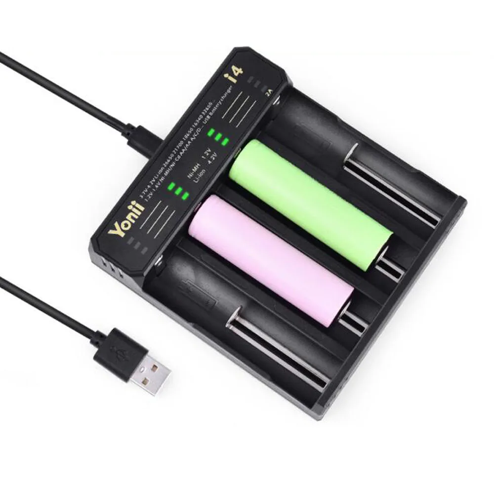

4 Slot Multi-function 18650 21700 20700 AA AAA A 18350 26650 Battery Charger for lithium NiMH battery