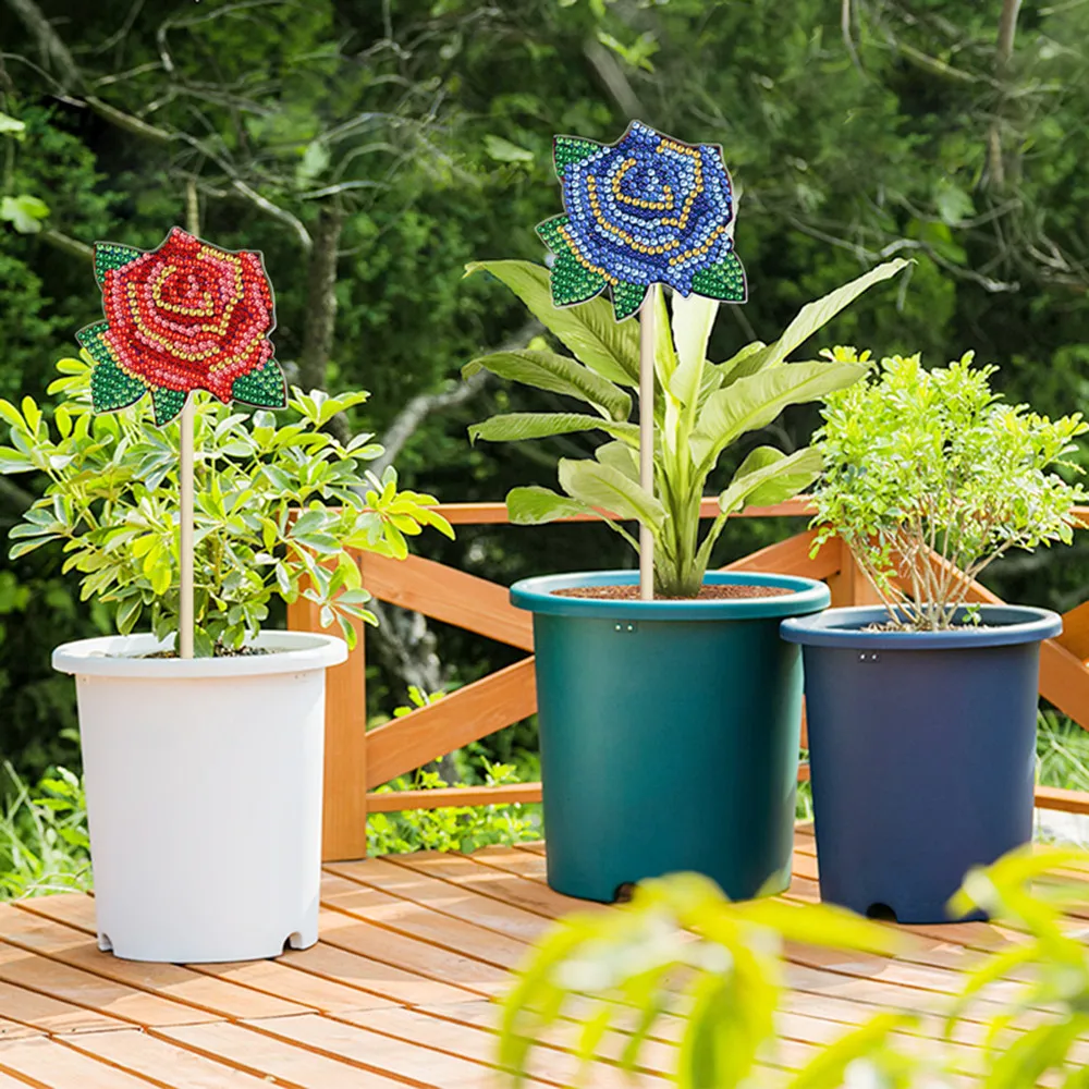 

Handmade DIY Diamond Painting Sunflower Plant Decoration Stick Christmas Decoration Flower Pot Indoor Bedroom Home Decoration