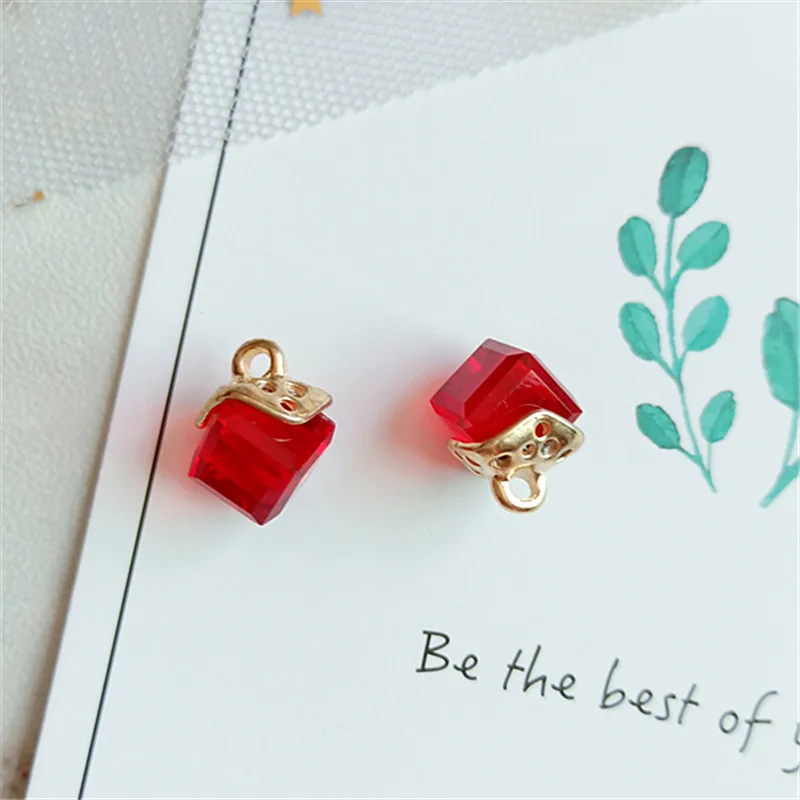 

10 pcs/lot Crystal Little Cute Bowknot Pendant Buttons Ornaments Jewelry Earrings Choker Hair DIY Jewelry Accessories Handmade