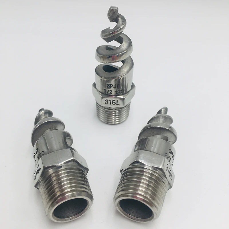 買取 60 度/90 度/150 Dgree/170 度カスタマイズ 316L ステンレス鋼スパイラルジェットノズル工業用スプレーダスト削除ノズル、
