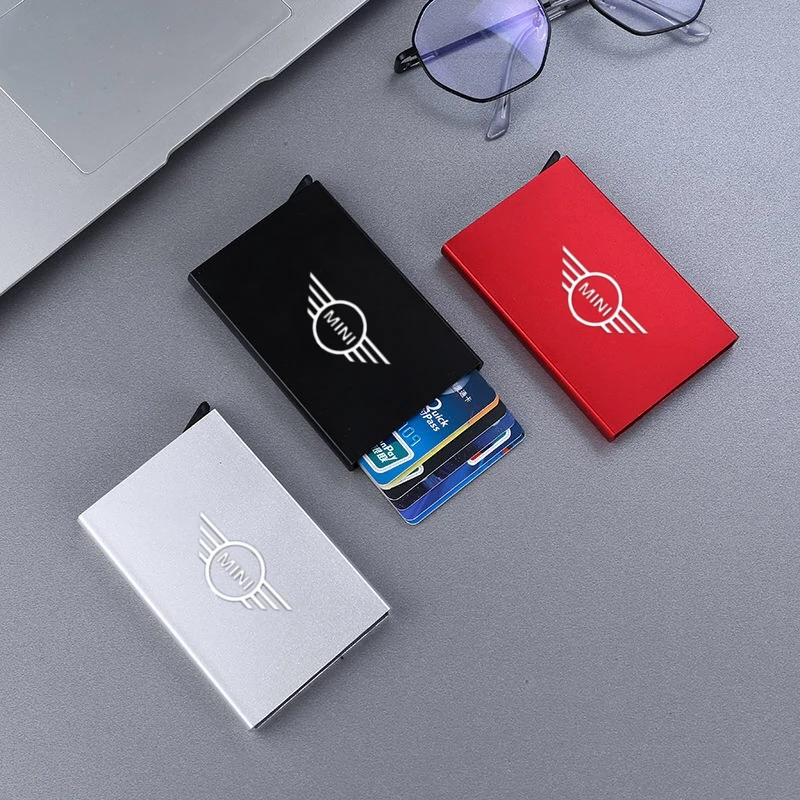 Смарт Чехол бумажник тонкий ID карты RFID чехол автоматически металлическая банка