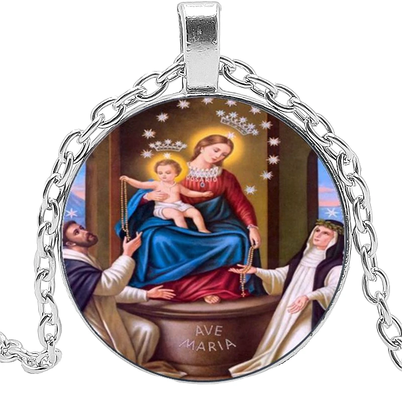 2019 Горячие католические Мэри Марии Роза Мадонна фестиваль стеклянный подвесной