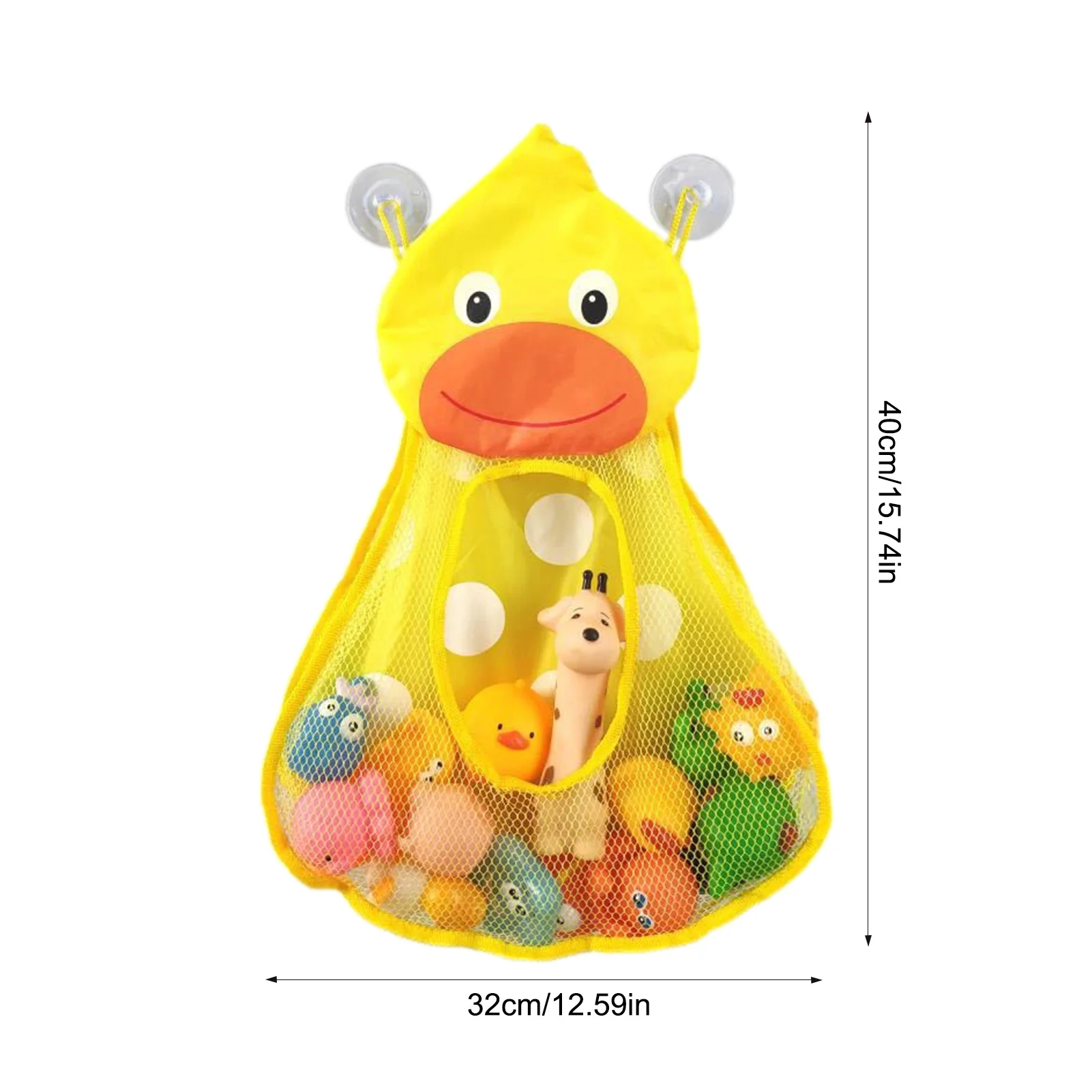 

Summer Baby Bath Toys Cute Duck Frog Mesh Net Storage Bag Strong Suction Cups Bath Game Toy Tool Bag Bathroom Organizer Toys
