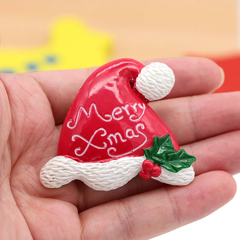 Рождественские подарки наклейки на холодильник рождественская елка шапка Санты