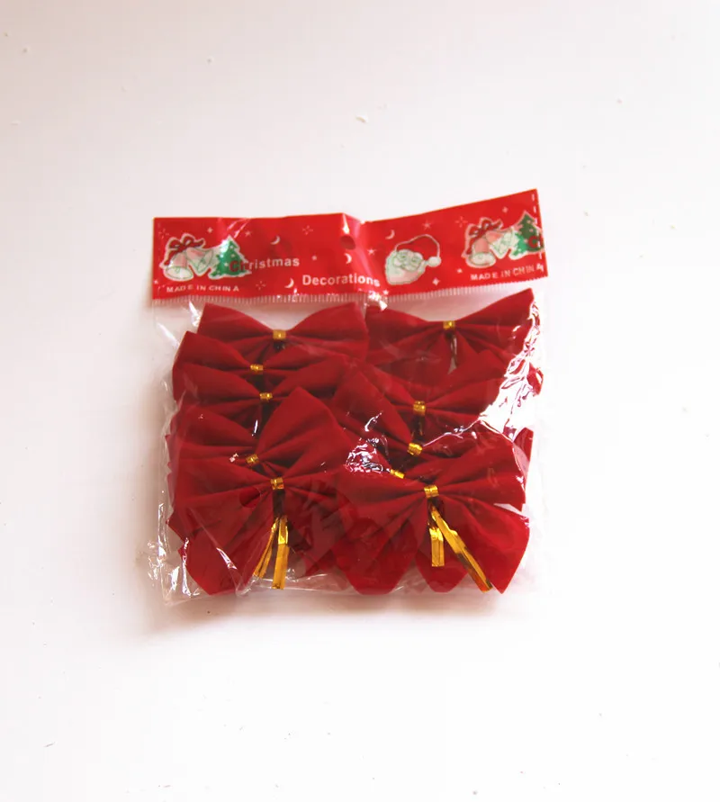 12 шт./лот красный красивый бант украшение рождественской елки вечерние украшения