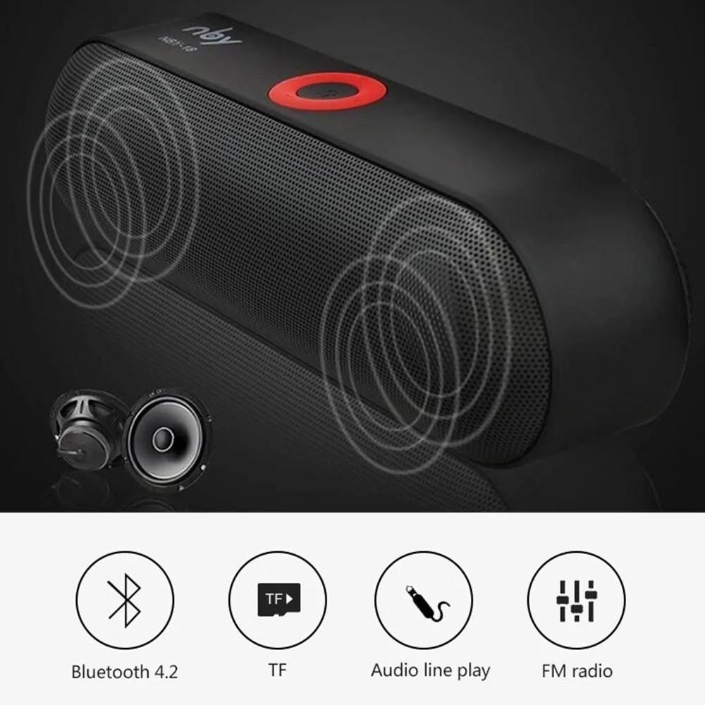 Новый NBY 18 Мини Bluetooth Динамик Портативный Беспроводной звук Системы 3D стерео для