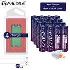 1-20 шт., перезаряжаемые литий-ионные батарейки AA 1,5 в