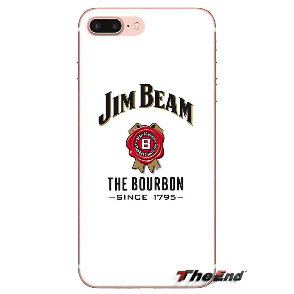 For iPod Touch Apple iPhone 4 4S 5 5S SE 5C 6 6S 7 8 X XR XS Plus MAX Soft Transparent Cases Covers drinking Jim Beam Wine |