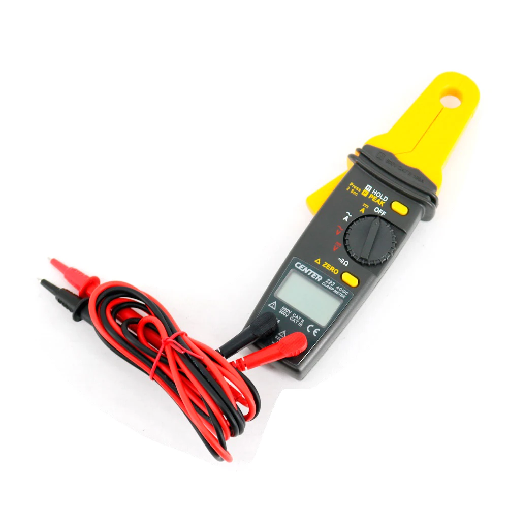 CENTER-223 AC/DC Clamp Meter (небольшой размер высокое разрешение) с функцией напряжения и