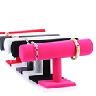 Подставка для демонстрации браслетов, часов, ювелирных изделий, цепочек, органайзер, стойка из искусственной кожибархата, T-Bar, стойка для хранения аксессуаров