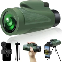 12x50 mini monocular professional telescope spotting scope monocular powerful binoculars bak4 prism w tripod for hiking hunting