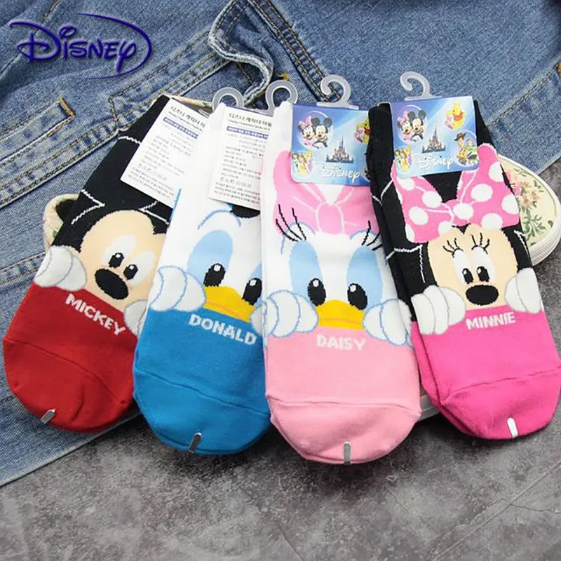 Disney с персонажами из мультфильмов детские носки тапочки рисунками Минни и Микки