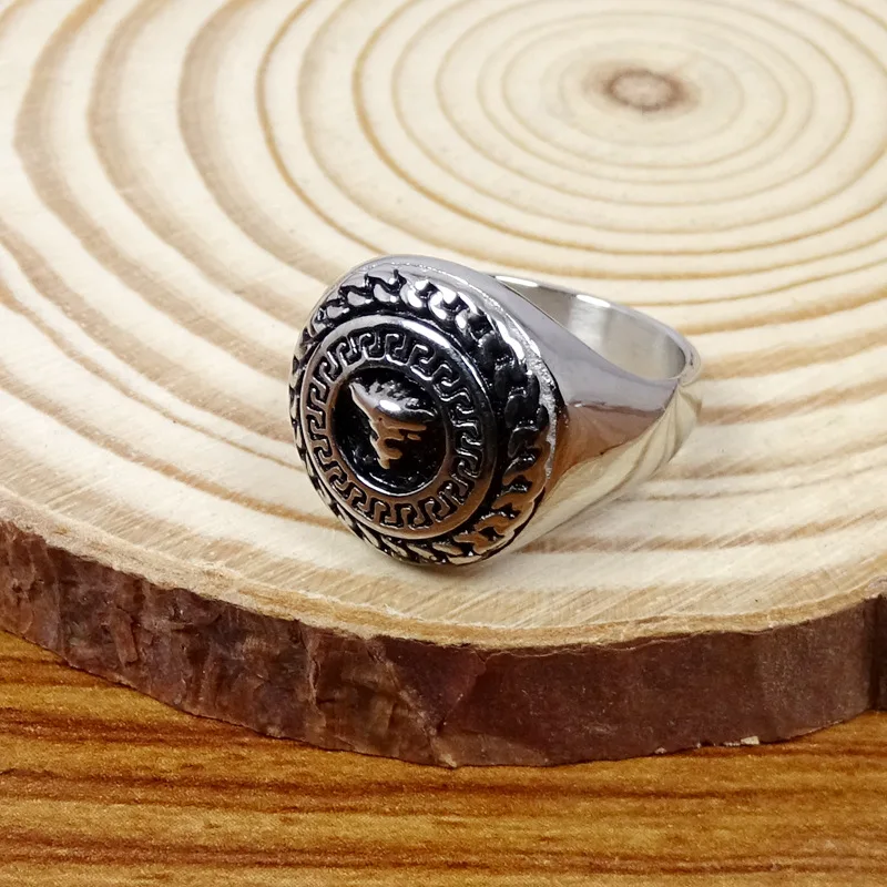 Мужские и женские резные кольца Megin D винтажные из нержавеющей стали в стиле панк