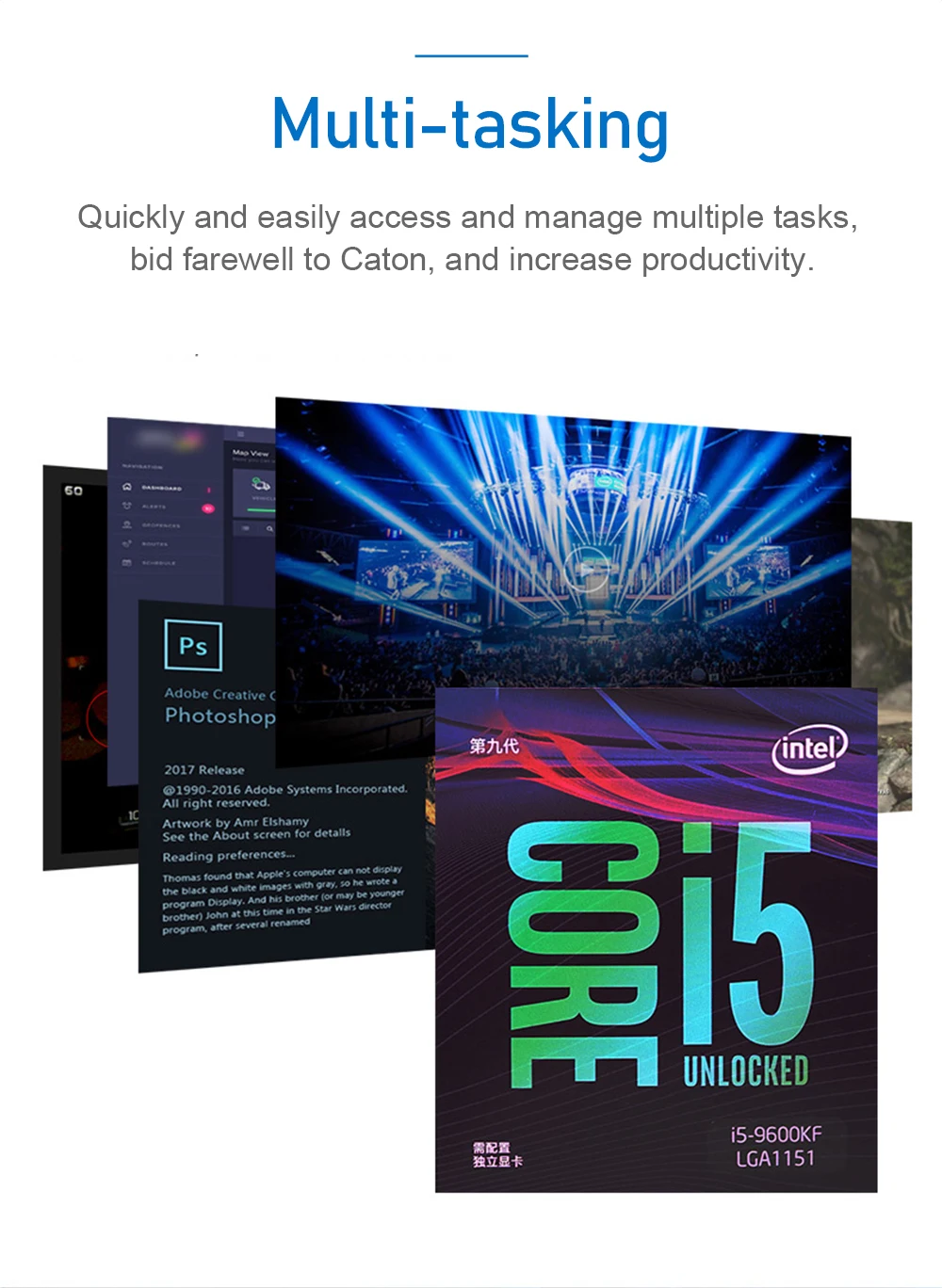 Процессор Intel Core i5-9600KF для настольных ПК 6 ядер до 4,6 ГГц Turbo разблокирован без процессора Графика LGA1151 серии 300 95 Вт