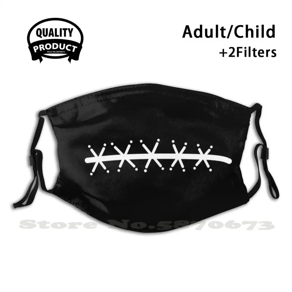 

Scarecrow Reusable Mouth Mask Filter Cool Funny Masks Scarecrow Scare Spooky Facemask 19 Mouth Halloween Blackandwhite Simple