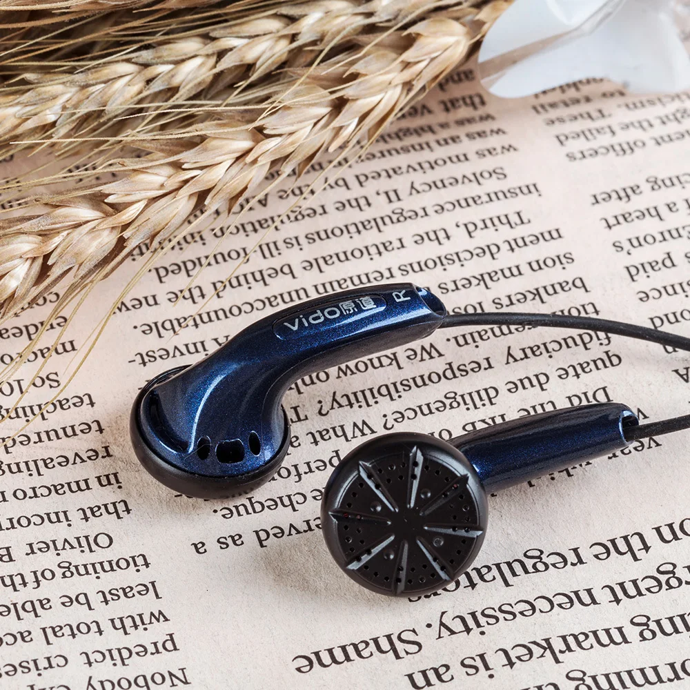 WOOEASY DIY VIDO наушник динамический бас с плоской головкой HIFI в ухо наушник белый черный