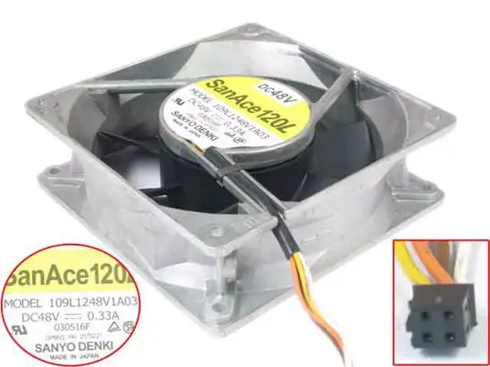 Вентилятор для охлаждения сервера Sanyo Denki 109L1248V1A03 DC 48 В 0.33A 120x120x38 мм | Компьютеры и