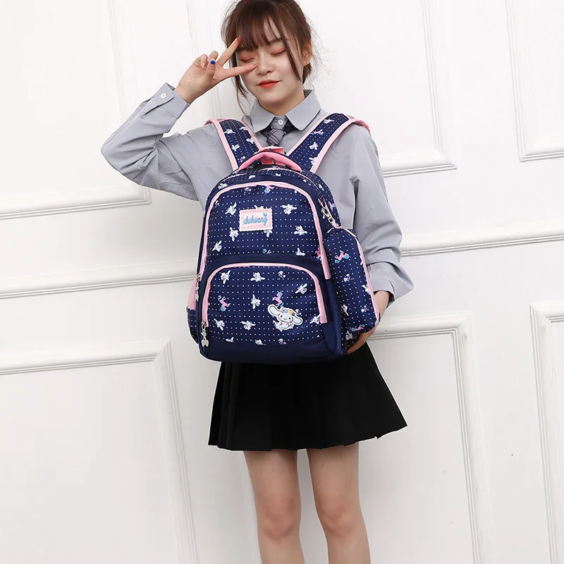 Orthopedics for grades 1-9 Cute Rabbit Girl Suitable School Bags Kids Backpacks Schoolbags for Girls Children School Backpack