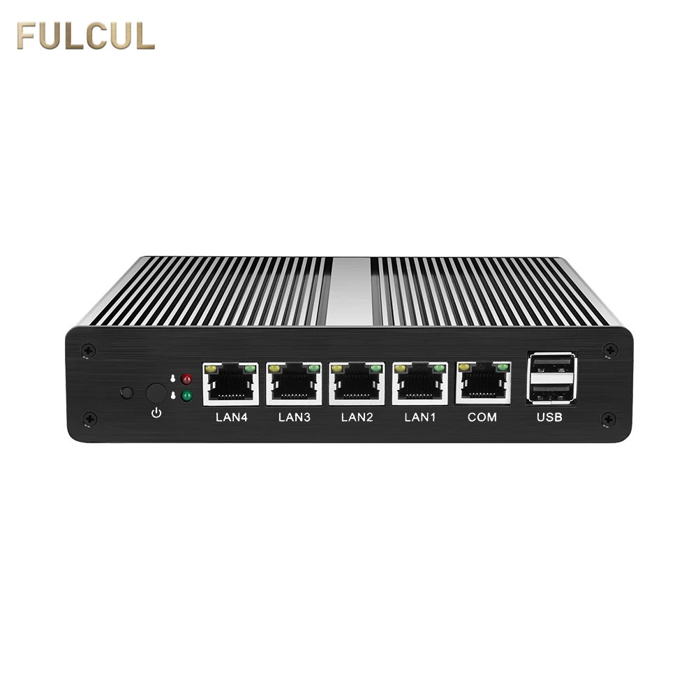 Мини ПК безвентиляторный pFsense межсетевой маршрутизатор Celeron J1800 J1900 двухъядерный