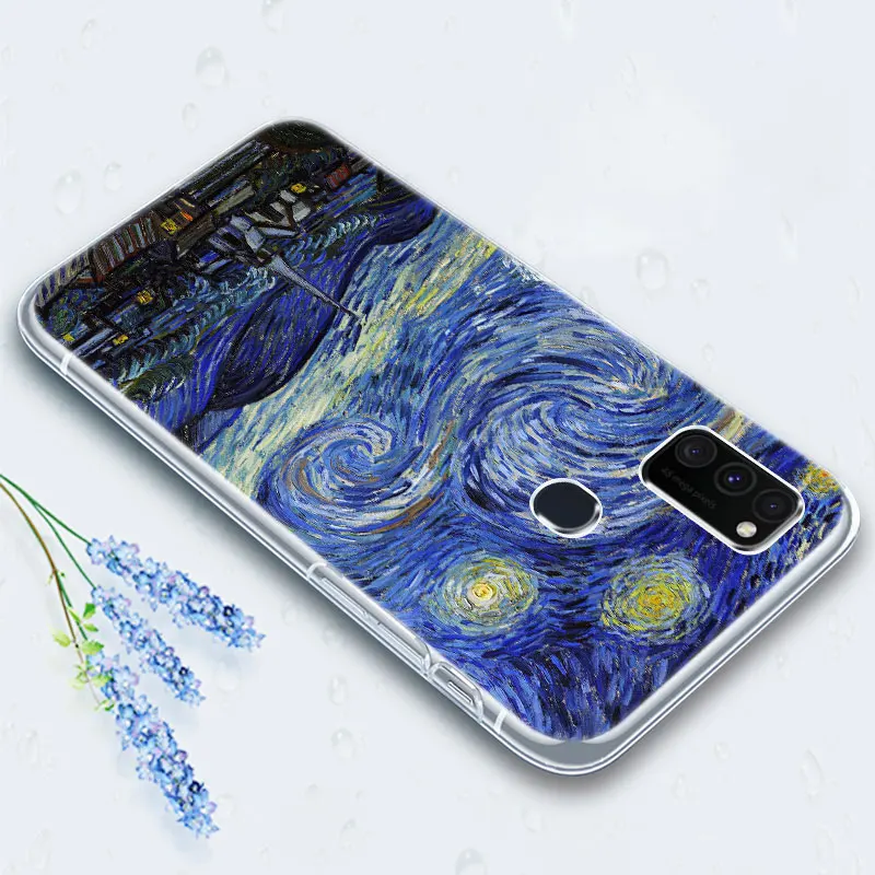 Силиконовый чехол с изображением Ван Гога для Samsung Galaxy M32 M12 M11 M21 M01 M02 M30S M31S M51 A5 2017 A6