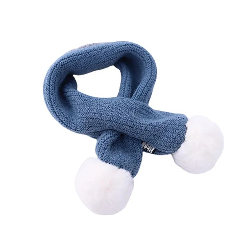 

New Crochet Children Warm Scarf Neck Collar Knitted Winter Baby Boys Girls Thick Scarves Casual Neck Warmer Kids Cross Scarf