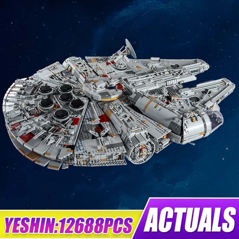 

Форма KING 21026 модель Тысячелетнего Сокола, совместимая с 75192 05132 строительными блоками в стиле Звезд, кирпичи, детские рождественские подарки