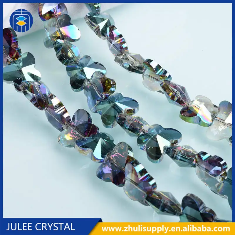 A52-009 JuleeCrystal 10 мм 14 мм хрустальные бусины в форме бабочки для украшения дома - Цвет: A52-009