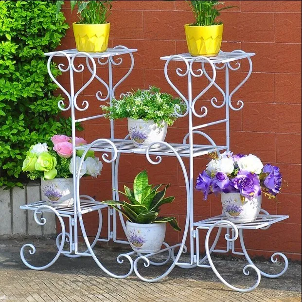 Кованые модели цветов полые напольные слои для внутренней и наружной гостиной