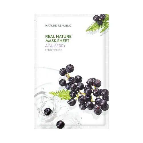 NATURE REPUBLIC Real Nature Тканевая маска 1 шт. MIZON для лица с перекрещивающимся ремешком