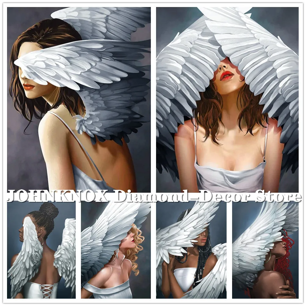 

5D Diy Full Drill Diamond Painting Cartoon Angel Wings Full Drill Sexy Girl Embroidery Mosaic Art Cross Stitch Kits Wall Sticker