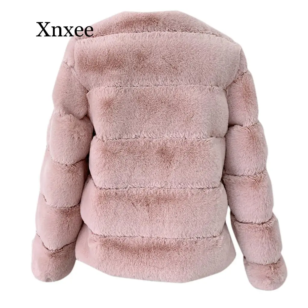 Роскошные норковые пальто, женский зимний топ, модное розовое пальто из искусственного меха, элегантная плотная теплая верхняя одежда, курт... от AliExpress WW
