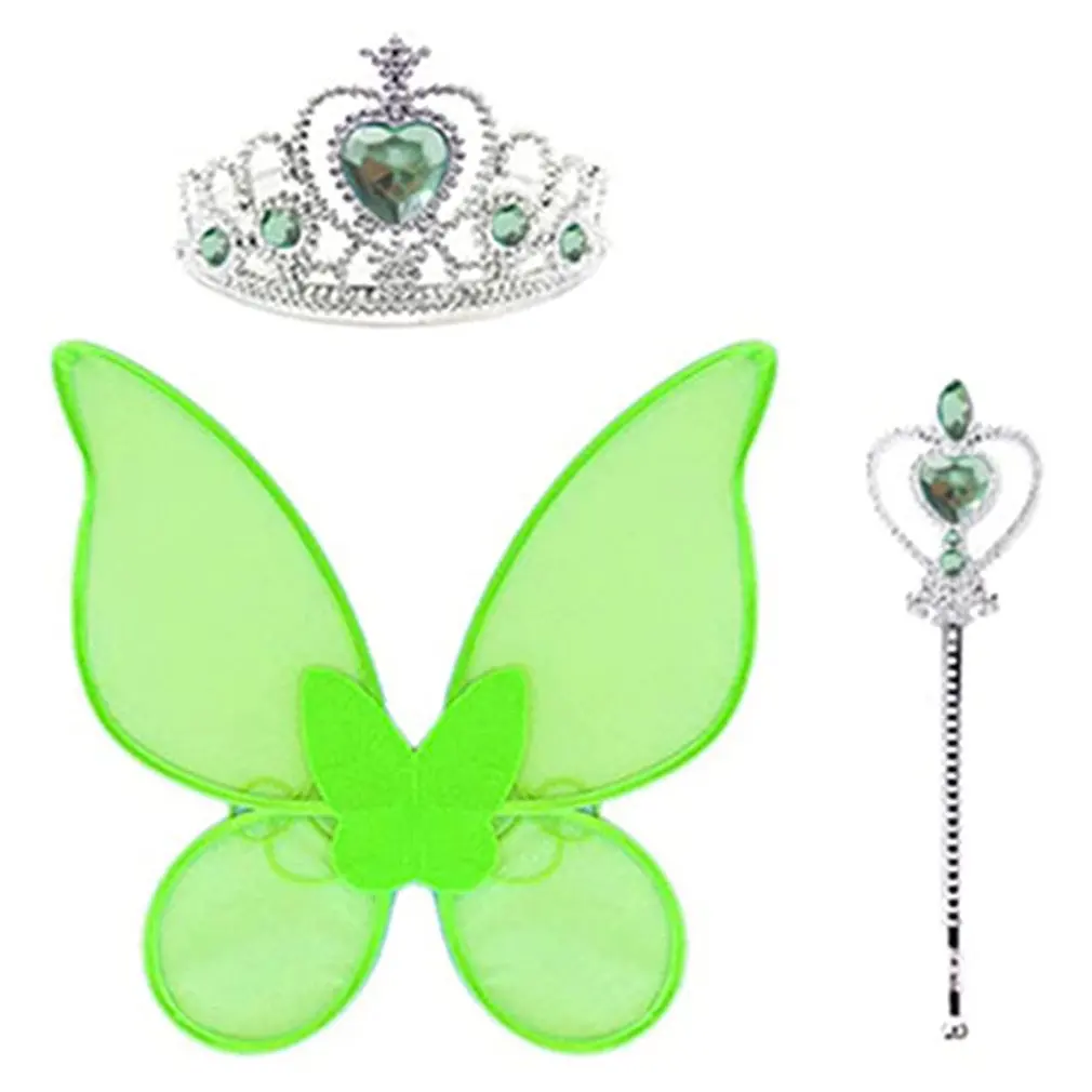 

Fairy Wings For Girl Halloween Butterfly Fairy Wings Costume For Fairy Costumes Sparkle Fairy Princess Wings Party Favor 3PCS