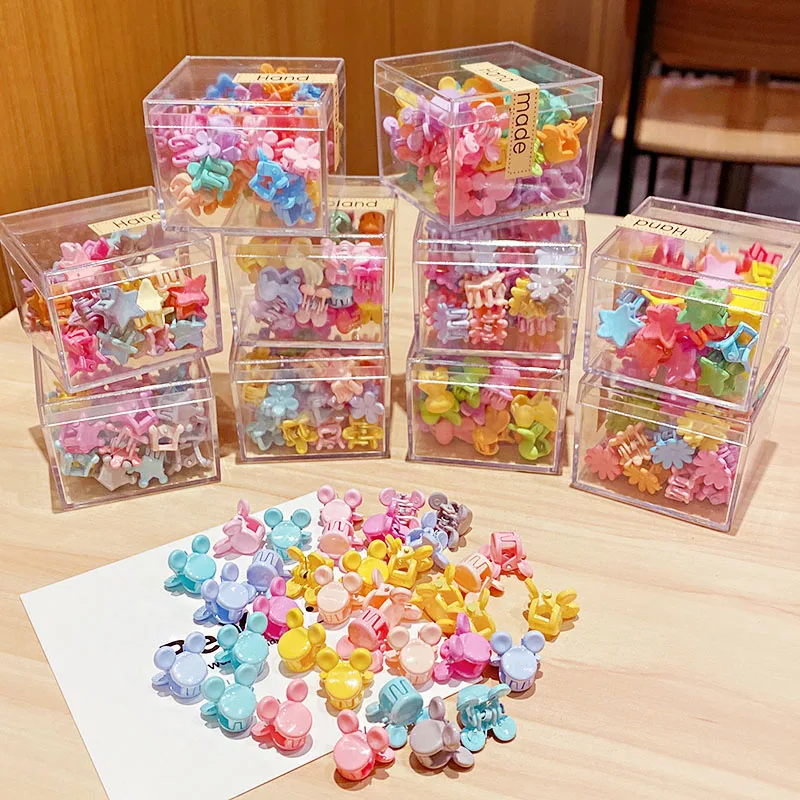 

36PCS/Set Box Packed Girls Cute Colorful Cartoon Flower Small Hair Claws Kids Lovely Hair Clip Headband Fashion Hair Accessories