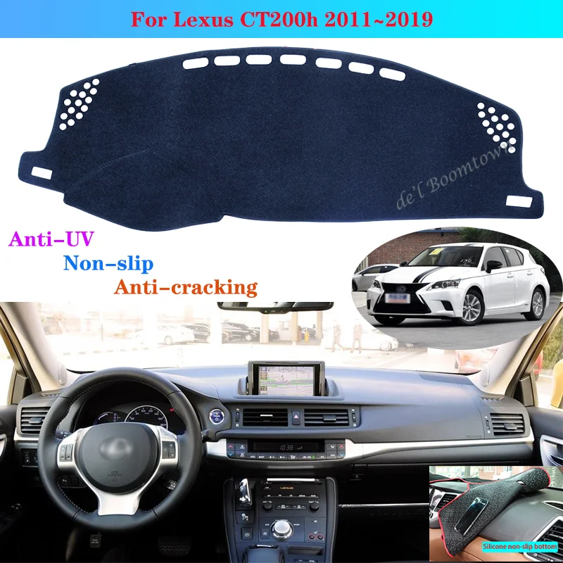 

Car Dashboard Cover Dash Mat For Lexus CT200h 2011~2019 CT 200 200h F Sport Auto Non-slip Shade Cover Protective pad Anti-UV